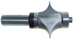 Magnate S7656 Leaf Edge Beading Carbide Tipped Router Bit - 1/2" Radius; 1" Cutting Length; 1/2" Shank Diameter; 1-3/4" Shank Length; 1-3/8" Overall Diameter; Comes with a Magnate BR-09 and BR-08 bearings.
