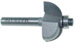 MAGNATE 1002 Cove Carbide Tipped Router Bit - 3/8" Radius; 1/4" Shank Diameter; 1/2" Cutting Length; 1-1/8" Overall Diameter; 1-1/4" Shank Length; Comes with a Magnate BR-02 bearing.; 2-Flute Carbide Tipped