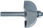 Magnate 1003 Cove Carbide Tipped Router Bit - 1/2" Radius; 1/4" Shank Diameter; 5/8" Cutting Length; 1-3/8" Overall Diameter; 1-1/4" Shank Length; Comes with a Magnate BR-02 bearing.
