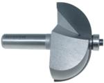 Magnate 1009 Cove Carbide Tipped Router Bit - 1" Radius; 1/2" Shank Diameter; 1-1/8" Cutting Length; 2-1/2" Overall Diameter; 1-1/2" Shank Length; Comes with a Magnate BR-03 bearing.