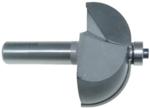 MAGNATE 1024 Cove Carbide Tipped Router Bit - 7/8" Radius; 1/2" Shank Diameter; 1" Cutting Length; 2-1/4" Overall Diameter; 1-1/2" Shank Length; Comes with a Magnate BR-03 bearing.; 2-Flute Carbide Tipped