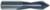 Magnate 1132 Thru-Bore Boring Bit, 10mm Shank x 58mm OAL - 7.9mm Cutting Diameter
