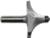 MAGNATE 1213 Corner Rounding/Beading Router Bit - 1" Radius; 1-1/4" Cutting Length; 1/2" Shank Diameter; 2-1/2" Overall Diameter; 1-1/2" Shank Length; 2-Flute Carbide Tipped, AKA Round Over router bit