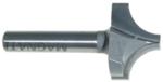 MAGNATE 1257 Plunge Flat Roundover Router Bit - 11/32" Radius; 3/16" Small Diameter; 1/4" Shank Diameter; 9/16" Cutting Length; 1-1/4" Shank Length; 2-Flute Carbide Tipped