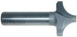 MAGNATE 1278 Plunge Flat Roundover Router Bit - 1/2" Radius; 1/4" Small Diameter; 1/2" Shank Diameter; 3/4" Cutting Length; 2" Shank Length; 2-Flute Carbide Tipped