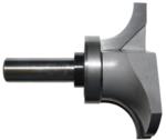 MAGNATE 1296 Shear Under Roundover Router Bit - 3/4" Radius; 1" Cutting Length; 1-3/4" Shank Length; 2-7/8" Overall Diameter; BR-27 Bearing; 1/2" Shank Diameter, 2-Flute Carbide Tipped