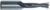 Magnate 1331 Brad Point Boring Bit, 10mm Shank x 57mm OAL - 6.5mm Cutting Diameter; Right Rotation, Carbide Tipped Dowel, 27mm Cutting Length
