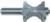 MAGNATE 1344 Classic Astragal Router Bit - 1-1/2" Cutting Length; 3/16" & 1/2" Radius; 1-3/8" Overall Diameter; BR-05 Bearing; 1/2" Shank Diameter, 1-1/2" Shank Length, 2-Flute Carbide Tipped