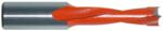 Magnate 4954 Brad Point Boring Bit, 8mm Shank x 55mm OAL - 7.0mm Cutting Diameter; Left Rotation, Carbide Tipped Dowel
