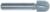 MAGNATE 1504 Extra Deep 1/4" Shank Core Box Router Bit - 3/8" Cutting Diameter; 1/2" Cutting Length; 3/16" Radius; 1-1/4" Shank Length; 2 Flute; Carbide Tipped