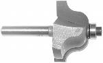 MAGNATE 1602 Roman Ogee Router Bit - 21/32" Cutting Height; 1/4" Shank Diameter; 1/4" Radius; 1-3/8" Overall Diameter; 1-1/4" Shank Length; Comes with a Magnate BR-02 bearing; 2-Flute Carbide Tipped