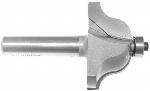 Magnate 1608 Roman Ogee Router Bit - 1" Cutting Height; 1/2" Shank Diameter; 3/8" Radius; 2" Overall Diameter; 2" Shank Length; Comes with a Magnate BR-03 bearing