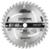 TimberLine 165-400 Contractor Wood Cutting Trim Saw Blade - 6-1/2" Diameter; 40 Tooth; 5/8" Bore; .095" Kerf; .063" Plate; ATB Grind, Carbide Tipped, 20-Degree Hook For Portable Machines