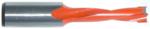Magnate 4953 Brad Point Boring Bit, 8mm Shank x 55mm OAL - 6.35mm (1/4") Cutting Diameter; Left Rotation, Carbide Tipped Dowel
