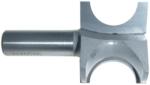 MAGNATE 1706 Bull Nose (Half Round) Router Bit - 7/8" Bead Diameter; 7/16" Radius; 1-9/16" Overall Diameter; 1/2" Shank Diameter, 1-1/2" Shank Length, 2-Flute Carbide Tipped