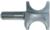 MAGNATE 1707 Bull Nose (Half Round) Router Bit - 1" Bead Diameter; 1/2" Radius; 1-11/16" Overall Diameter; 1/2" Shank Diameter, 1-1/2" Shank Length, 2-Flute Carbide Tipped