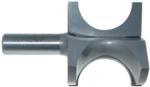 MAGNATE 1711 Bull Nose (Half Round) Router Bit - 1-1/8" Bead Diameter; 9/16" Radius; 1-13/16" Overall Diameter; 1/2" Shank Diameter, 1-1/2" Shank Length, 2-Flute Carbide Tipped