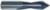 Magnate 1738 Thru-Bore Boring Bit, 10mm Shank x 58mm OAL - 10mm Cutting Diameter