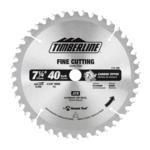 TimberLine 175-40B 7-1/4" Diameter Saw Blade, 5/8" Bore with Diamond Knockout - 40 Tooth; .106" Kerf; .059" Plate; 18 degree Hook; Bulk pack; Professional Specialty All Purpose, ATB Grind, Carbide Tipped, For Portable Machines