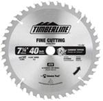 TimberLine 175-40C 7-1/4" Diameter Saw Blade, 5/8" Bore with Diamond Knockout - 40 Tooth; .106" Kerf; .059" Plate; 18 degree Hook; Carded (retail blister package); Professional Specialty All Purpose, ATB Grind, Carbide Tipped, For Portable Machines