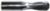 MAGNATE 1963 2 Flute Ball Nose Spiral Up-Cut Router Bit - 3/4" Cutting Diameter; 2" Cutting Length; 3/4" Shank Diameter; 4" Overall Length; Solid Carbide, Right Hand