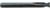 Magnate 1993 O-Flute Straight Edge Rounding Router Bit, 1/4" Shank Diameter 2 Flute - 9/32" Opening; 3/8" Cutting Length; .163" Small Diameter; 1/4" Radius; 2-1/2" Overall Length; 1/4" Cutting Diameter, Solid Carbide, For Plastic Sheets or Parts