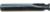 Magnate 1995 O-Flute Straight Edge Rounding Router Bit, 3/8" Shank Diameter 2 Flute - 9/32" Opening; 3/8" Cutting Length; .288" Small Diameter; 1/4" Radius; 2-1/2" Overall Length; 3/8" Cutting Diameter, Solid Carbide, For Plastic Sheets or Parts