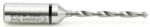 Amana 204032 Brad Point Solid Carbide Boring Bit, 70mm OAL x 10mm Shank - 3.2mm Cutting Diameter; Right Rotation; 35mm Boring Height