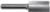 MAGNATE 205 Straight 1/4" Shank Diameter Router Bit - 1/2" Cutting Diameter; 1" Cutting Length; 1/4" Shank Diameter; 1-1/4" Shank Length; 2-Flute Carbide Tipped, Non-Plunging