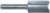 MAGNATE 206 Straight 1/4" Shank Diameter Router Bit - 9/16" Cutting Diameter; 1" Cutting Length; 1/4" Shank Diameter; 1-1/4" Shank Length; 2-Flute Carbide Tipped, Non-Plunging