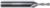 MAGNATE 2100 2 Flute Spiral Down-Cut Router Bit - 3/32" Cutting Diameter; 1/2" Cutting Length; 1/4" Shank Diameter; 2" Overall Length; Fish Tail End, Solid Carbide, Right-Hand