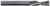 MAGNATE 2104 2 Flute Spiral Down-Cut Router Bit - 1/4" Cutting Diameter; 3/4" Cutting Length; 1/4" Shank Diameter; 2-1/2" Overall Length; Fish Tail End, Solid Carbide, Right-Hand