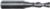 MAGNATE 2106 2 Flute Spiral Down-Cut Router Bit - 5/16" Cutting Diameter; 1-1/4" Cutting Length; 1/2" Shank Diameter; 3" Overall Length; Fish Tail End, Solid Carbide, Right-Hand