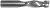 MAGNATE 2226 2 Flute Compression Spiral Router Bit - 5/8" Cutting Diameter; 1-5/8" Cutting Length; 5/8" Shank Diameter; 3-1/2" Overall Length; 2+2 Up-Down, Solid Carbide, Right Hand