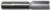 MAGNATE 235 Straight 1/2" Shank Diameter Router Bit - 1/2" Cutting Diameter; 1" Cutting Length; 1-1/2" Shank Length; 2-1/2" Overall Length; 2-Flute Carbide Tipped, Non-Plunging