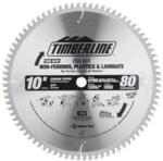 TimberLine 250-801 Finishing Saw Blade - 10" Diameter; 80 Tooth; .091" Kerf; .063" Plate; 5/8" Bore, 0-Degree Hook, TC Grind, Carbide Tipped