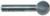MAGNATE 2522 Plunge Ball End Carbide Tipped Router Bit - 1/2" Cutting Diameter; 1/2" Cutting Length; 1/4" Shank Diameter; 1/4" Radius; 1-1/4" Shank Length; 2-Flute Carbide Tipped