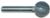 MAGNATE 2523 Plunge Ball End Carbide Tipped Router Bit - 5/8" Cutting Diameter; 5/8" Cutting Length; 1/4" Shank Diameter; 5/16" Radius; 1-1/4" Shank Length; 2-Flute Carbide Tipped