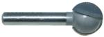 MAGNATE 2523 Plunge Ball End Carbide Tipped Router Bit - 5/8" Cutting Diameter; 5/8" Cutting Length; 1/4" Shank Diameter; 5/16" Radius; 1-1/4" Shank Length; 2-Flute Carbide Tipped
