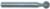 MAGNATE 2554 Ball End Extended Shank Router Bit - 5/8" Cutting Diameter; 5/16" Small Diameter; 1/2" Shank Diameter; 5/16" Radius; 4" Shank Length, 2-Flute Carbide Tipped