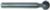 MAGNATE 2556 Ball End Extended Shank Router Bit - 3/4" Cutting Diameter; 3/8" Small Diameter; 1/2" Shank Diameter; 3/8" Radius; 4" Shank Length, 2-Flute Carbide Tipped