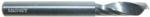 Magnate 2565 O-Flute 1 Flute Polished Up-Cut Spiral Router Bit - 1/4" Cutting Diameter; 3/4" Cutting Length; 1/4" Shank Diameter; 2-1/2" Overall Length; Solid Carbide, For Hard Plastics and Solid Surface