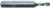 Magnate 2581 O-Flute 1 Flute Polished Down-Cut Spiral Router Bit - 1/8" Cutting Diameter; 1/2" Cutting Length; 1/4" Shank Diameter; 2" Overall Length; Solid Carbide, For Hard Plastics and Solid Surface