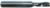 Magnate 2583 O-Flute 1 Flute Polished Down-Cut Spiral Router Bit - 3/16" Cutting Diameter; 5/8" Cutting Length; 1/4" Shank Diameter; 2" Overall Length; Solid Carbide, For Hard Plastics and Solid Surface
