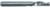 Magnate 2585 O-Flute 1 Flute Polished Down-Cut Spiral Router Bit - 1/4" Cutting Diameter; 7/8" Cutting Length; 1/4" Shank Diameter; 2-1/2" Overall Length