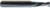 Magnate 2635 O-Flute 2 Flute Down-Cut Spiral Router Bit - 3/8" Cutting Diameter; 1" Cutting Length; 3/8" Shank Diameter; 3" Overall Length; Solid Carbide, For Harder Plastics and Aluminum