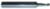 Magnate 2640 O-Flute 1 Flute Polished Up-Cut Spiral Router Bit - 1/8" Cutting Diameter; 1/4" Cutting Length; 1/4" Shank Diameter; 2" Overall Length; Solid Carbide, For Soft Plastics, Aluminum and Solid Surface