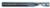 Magnate 2645 O-Flute 1 Flute Polished Up-Cut Spiral Router Bit - 1/4" Cutting Diameter; 1" Cutting Length; 1/4" Shank Diameter; 2-1/2" Overall Length; Solid Carbide, For Soft Plastics, Aluminum and Solid Surface