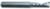 Magnate 2649 O-Flute 1 Flute Polished Up-Cut Spiral Router Bit - 1/8" Cutting Diameter; 1/2" Cutting Length; 1/8" Shank Diameter; 2" Overall Length; Solid Carbide, For Soft Plastics, Aluminum and Solid Surface