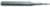 MAGNATE 2681 3 Flute Tapered Ball Nose Spiral Router Bit - 1/16" Cutting Diameter; 3 Degree; 3/4" Cutting Height; 1/4" Shank Diameter; 3" Overall Length; Solid Carbide, UP-Cut